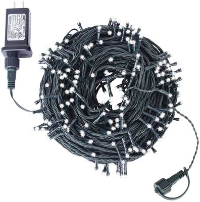 50Hz Christmas Tree Cool Outdoor White Lights 60m PVC Super Bright String Lights