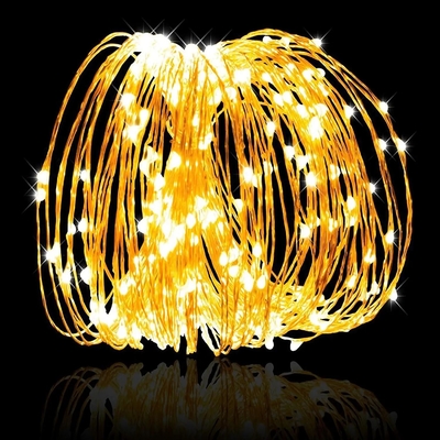 Battery Operated Waterproof Warm White 50 LED Fairy String Lights with Remote Control for Garden and Home Decoration