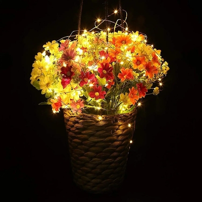 Battery Operated Waterproof Warm White 50 LED Fairy String Lights with Remote Control for Garden and Home Decoration