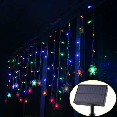 Wedding Blue Icicle Solar Lights Multi Coloured 400 LED 40M Length